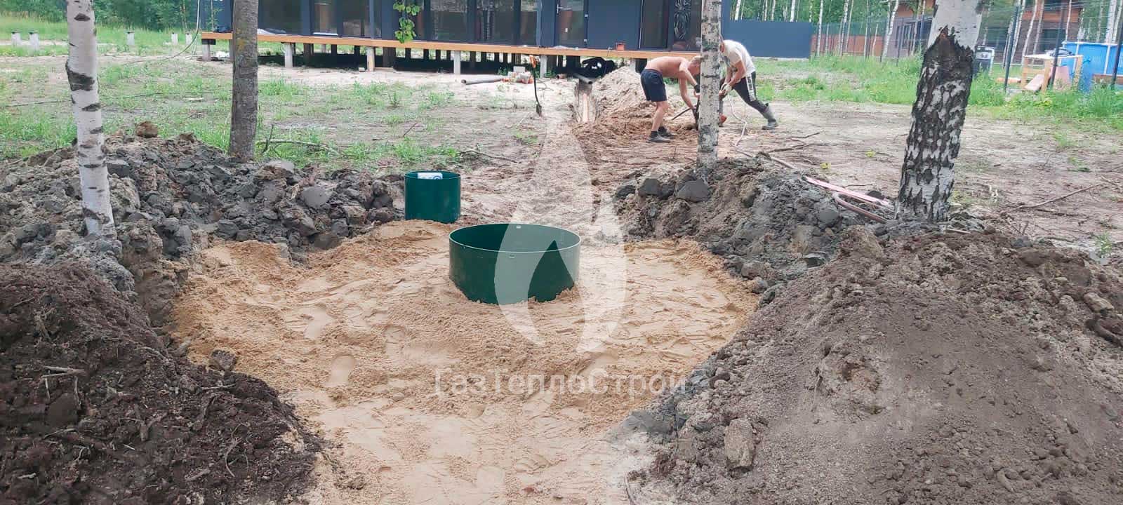 Фото установленного септика